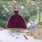 Wooden Quinceañera Guest Book Alternative – Mis 15 Años Drop Box Keepsake Decor