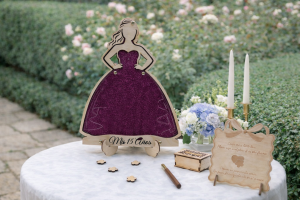 1 Wooden Quinceañera Guest Book Alternative – Mis 15 Años Drop Box Keepsake Decor