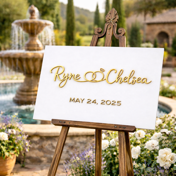 Custom 3D Lettering Wedding Welcome Sign, Personalized MDF Wood Event Decor