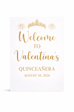 Custom Acrylic quinceañeras Welcome Sign, Modern Minimalist Event Decor