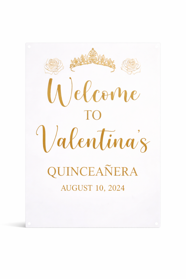 Custom Acrylic quinceañeras Welcome Sign, Modern Minimalist Event Decor