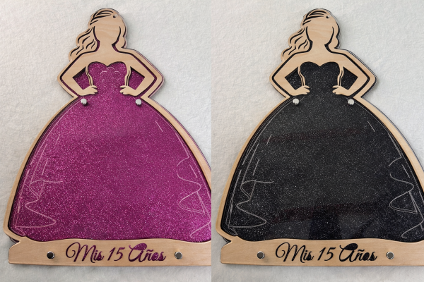Wooden Quinceañera Guest Book Alternative – Mis 15 Años Drop Box Keepsake Decor
