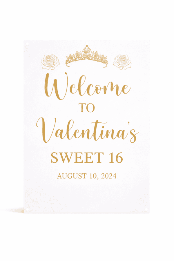 Custom Acrylic quinceañeras Welcome Sign, Modern Minimalist Event Decor