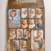 Personalized Baby First Year Photo Frame, Monthly Milestone Collage, Nursery Decor