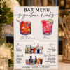 Custom Acrylic Wedding Bar Menu Sign, Signature Drinks, Cocktail Menu, Reception Decor