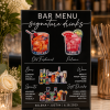 Custom Acrylic Wedding Bar Menu Sign, Signature Drinks, Cocktail Menu, Reception Decor