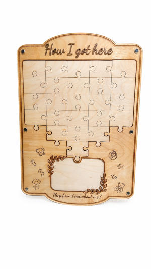Personalized Baby Story Puzzle Board, Ultrasound Frame, Nursery Decor, Keepsake Plaque