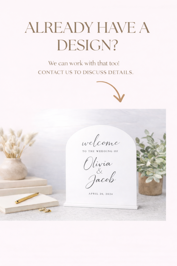 Custom wedding welcome sign details Personalized Acrylic Table Sign, Custom Wedding Business Display, Modern Elegant Decor