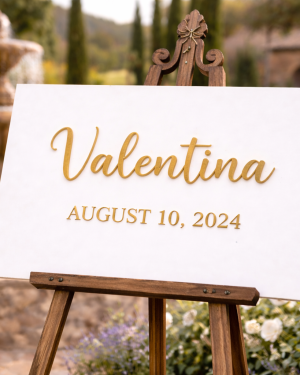 Custom 3D Lettering Quinceañeras Welcome Sign, Personalized MDF Wood Event Decor