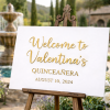 Quinceañera welcome sign with elegance Custom 3D Lettering Quinceañeras Welcome Sign, Personalized MDF Wood Event Decor