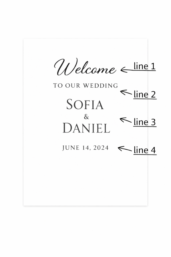 Custom Acrylic Wedding Welcome Sign, Modern Minimalist Event Decor