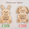 Baby Monthly Milestone Sign Set | Wooden Baby Photo Props | 1-12 Months