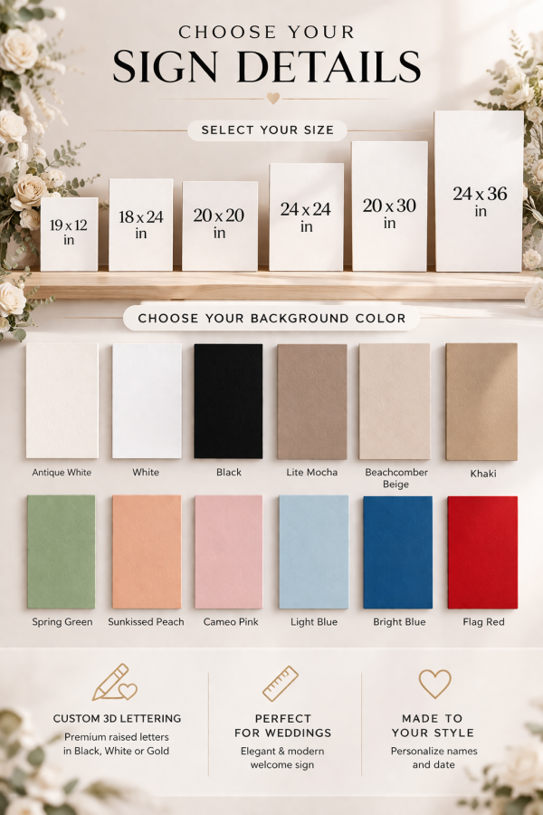 Custom 3D Lettering Wedding Welcome Sign, Personalized MDF Wood Event Decor