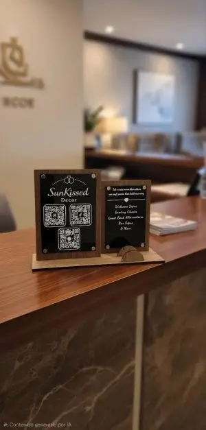 photo_1_2026-04-29_11-56-33 Wedding Acrylic Wood QR Code Sign Set, Modern Event Display, Custom Bar Sign