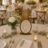 Rustic Linen Wedding Table Numbers, Wooden Frame Centerpiece, Reception Decor
