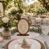 Rustic Linen Wedding Table Numbers, Wooden Frame Centerpiece, Reception Decor