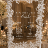 Personalized Lace Veil Wedding Bar Sign | Custom Cocktail Menu (12"x9")