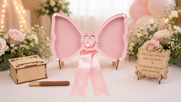 ChatGPT Image Jun 20, 2026, 03_05_26 PM Personalized Bow Guest Book Alternative • Quinceañera Guest Book • Sweet 16 Guest Book Sign • Baby Shower Guest Book • Custom Party Keepsake
