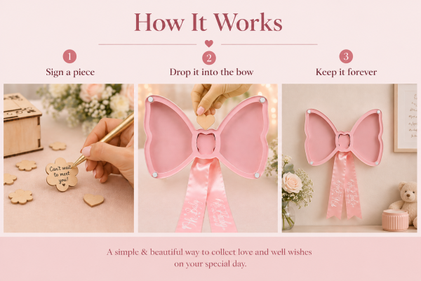ChatGPT Image Jun 20, 2026, 03_12_38 PM Personalized Bow Guest Book Alternative • Quinceañera Guest Book • Sweet 16 Guest Book Sign • Baby Shower Guest Book • Custom Party Keepsake