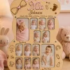 Personalized Baby First Year Photo Frame, Monthly Milestone Keepsake, Wooden Nursery Decor