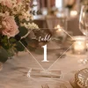 Diamond Acrylic Table Numbers • Modern Wedding Reception Signage