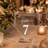 Diamond Acrylic Table Numbers • Modern Wedding Reception Signage