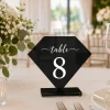 Diamond Acrylic Table Numbers • Modern Wedding Reception Signage