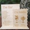 Custom Wooden Bar Menu Sign, Baltic Birch Wedding Cocktail Sign, Signature Drinks Display