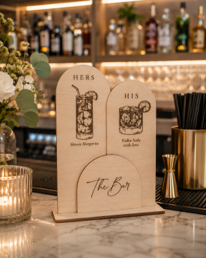 ChatGPT Image Jul 14, 2026, 10_18_02 AM Personalized Wooden Signature Drink Sign | Custom Wedding Bar Decor, His & Hers Cocktails
