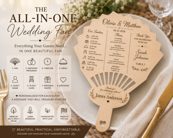 ChatGPT Image Jul 16, 2026, 01_37_58 PM Personalized Wooden Wedding Fan Program | Timeline Menu Place Card Guest Favor