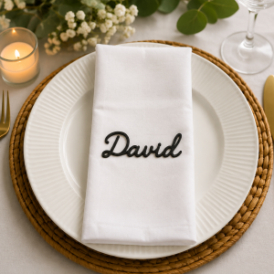 Personalized Wooden Name Place Cards, Laser Cut Wedding Name Tags