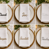 Personalized Wooden Name Place Card | Laser Cut Wedding Name Tag, Cursive Script Guest Decor