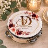 Personalized Wedding Tambourine Favor | Custom Wooden Party Tambourine