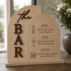 ChatGPT Image Jul 22, 2026, 03_33_07 PM Personalized Walnut Bar Menu Sign, 3D Wedding Drink Menu, Custom Reception Decor