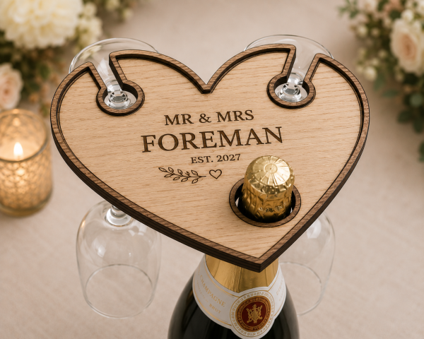 ChatGPT Image Jul 8, 2026, 08_39_04 PM Personalized Champagne Bottle Topper | Wedding Toast Glass Holder | Custom Bride & Groom Gift
