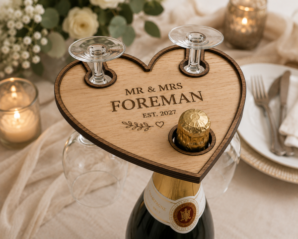 ChatGPT Image Jul 8, 2026, 08_41_20 PM Personalized Champagne Bottle Topper | Wedding Toast Glass Holder | Custom Bride & Groom Gift