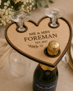 ChatGPT Image Jul 8, 2026, 09_32_55 PM Personalized Champagne Bottle Topper | Wedding Toast Glass Holder | Custom Bride & Groom Gift