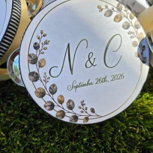 Custom wedding reception decor by SunKissed Decor