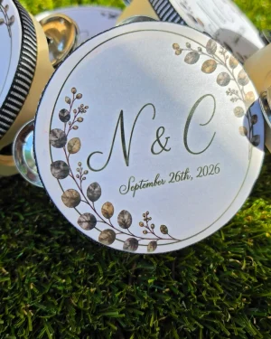 Custom wedding reception decor by SunKissed Decor