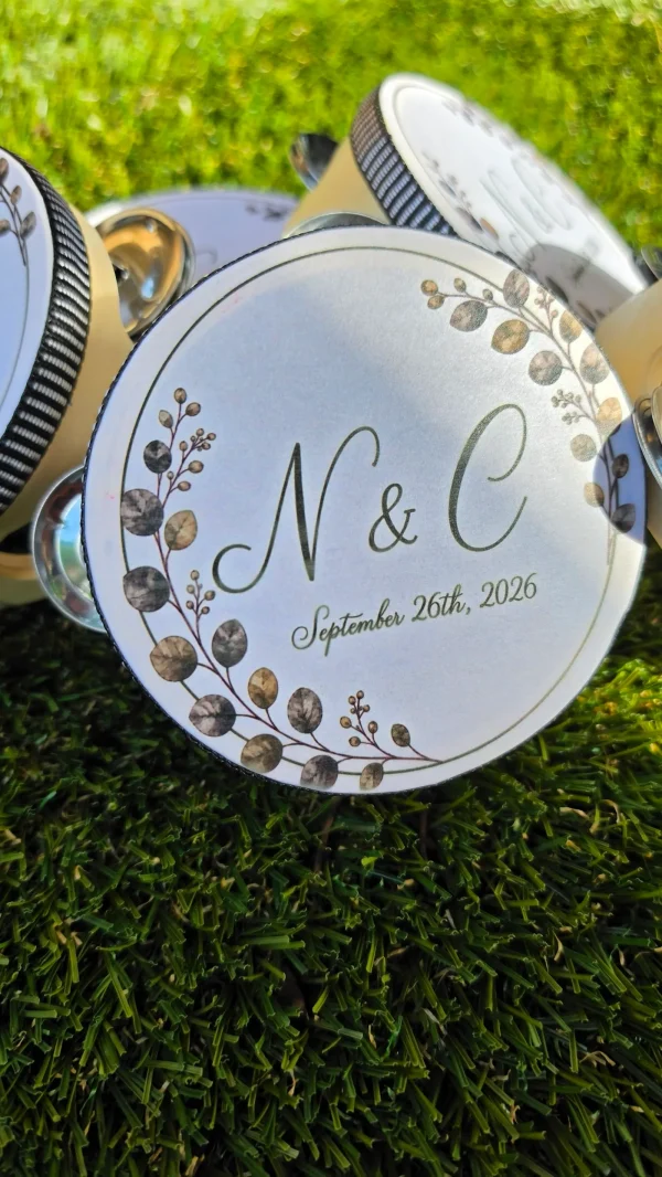 Custom wedding reception decor by SunKissed Decor