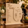 Wooden Wedding Bar Menu Sign | Custom Signature Drinks, His & Hers Cocktails, Personalized Bar Decor