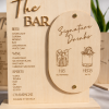 Wooden Wedding Bar Menu Sign | Custom Signature Drinks, His & Hers Cocktails, Personalized Bar Decor
