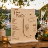 Wooden Wedding Bar Menu Sign | Custom Signature Drinks, His & Hers Cocktails, Personalized Bar Decor