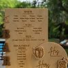 Personalized Wooden Bar Menu Sign, His & Hers Signature Cocktails, Engraved Wedding Decor