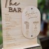 Personalized Wooden Wedding Bar Menu and Signature Drink Set