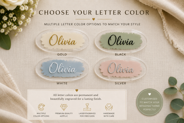 ChatGPT Image Jun 18, 2026, 12_11_48 PM Personalized Acrylic Wedding Place Cards – Hand-Painted Guest Name Tags - product image 4