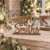 Personalized Sweetheart Table Sign – Wooden Couple Name Sign