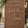 Personalized Wooden Wedding Welcome Sign with 3D Lettering