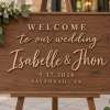 Personalized Wooden Wedding Welcome Sign with 3D Lettering