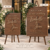 Personalized Wooden Wedding Welcome Sign with 3D Lettering